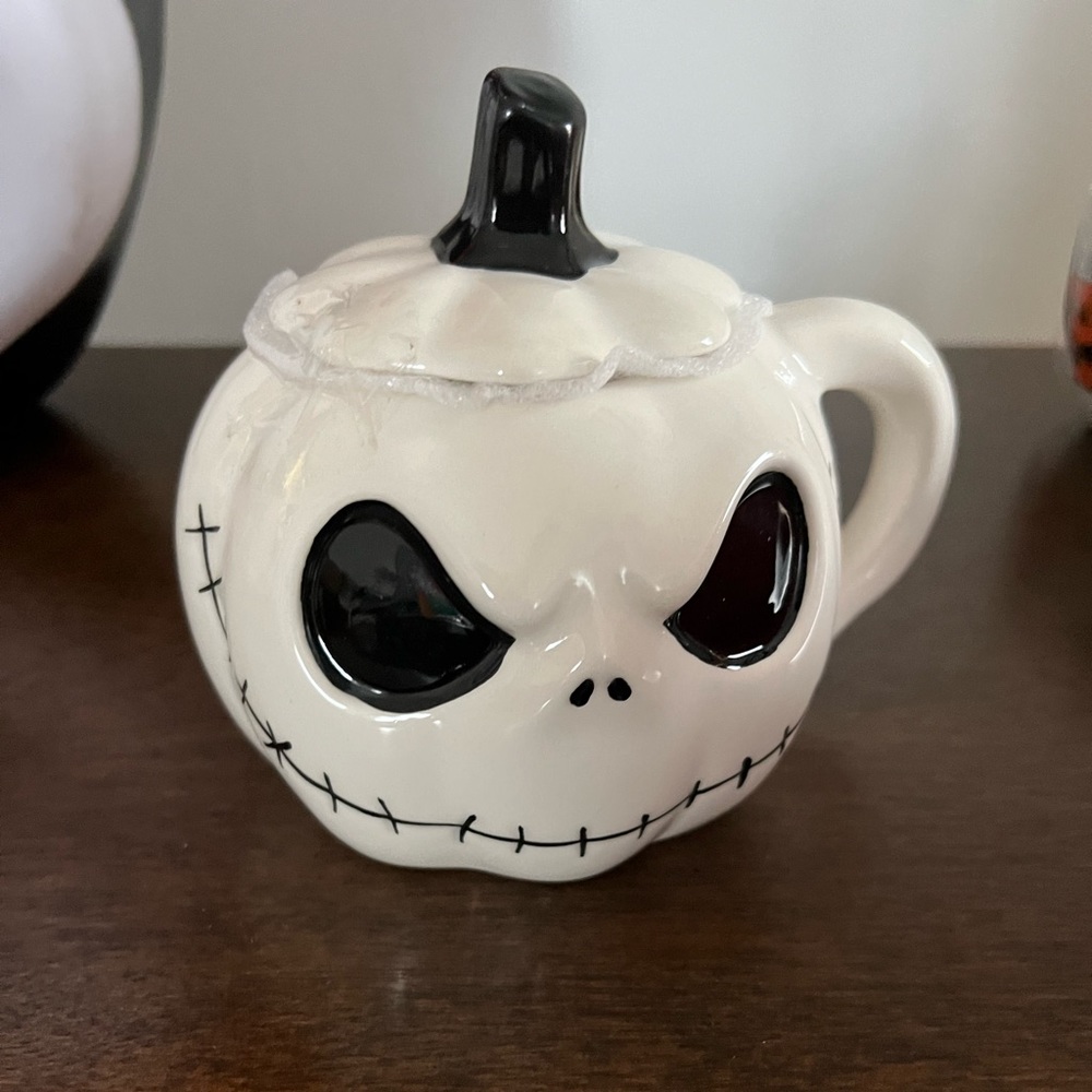 Nightmare before Christmas Jack skeleton mug with topper